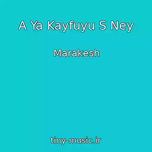 کاور آهنگ A Ya Kayfuyu S Ney از Marakesh