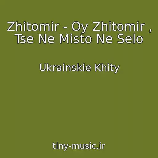 کاور آهنگ Zhitomir - Oy Zhitomir , Tse Ne Mіsto Ne Selo از Ukrainskie Khity