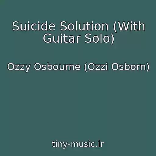 کاور آهنگ Suicide Solution (With Guitar Solo) از Ozzy Osbourne (Ozzi Osborn)