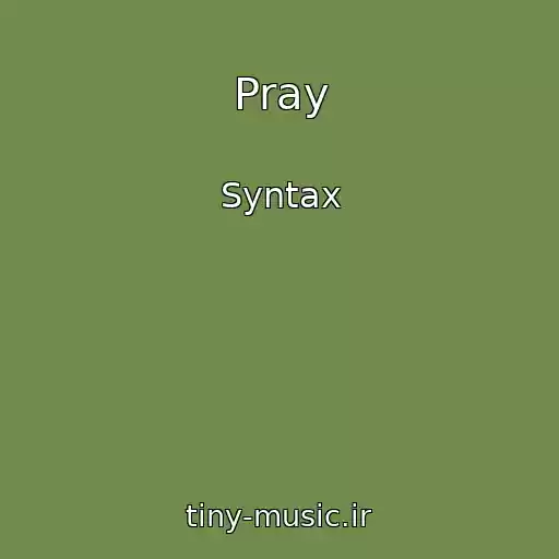 کاور آهنگ Pray از Syntax