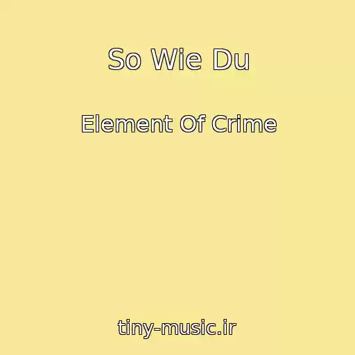 کاور آهنگ So Wie Du از Element Of Crime
