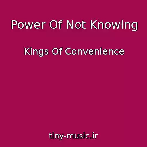 کاور آهنگ Power Of Not Knowing از Kings Of Convenience