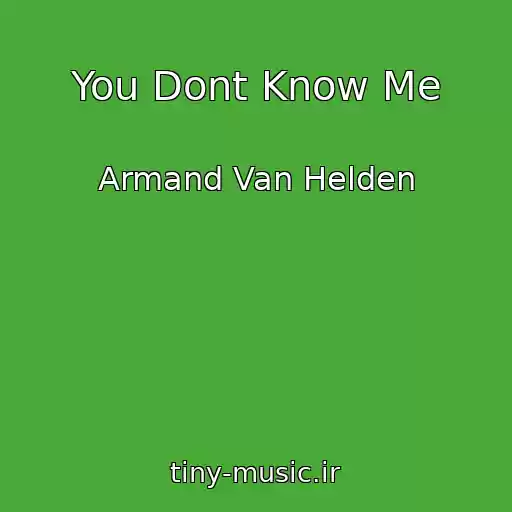 کاور آهنگ You Dont Know Me از Armand Van Helden