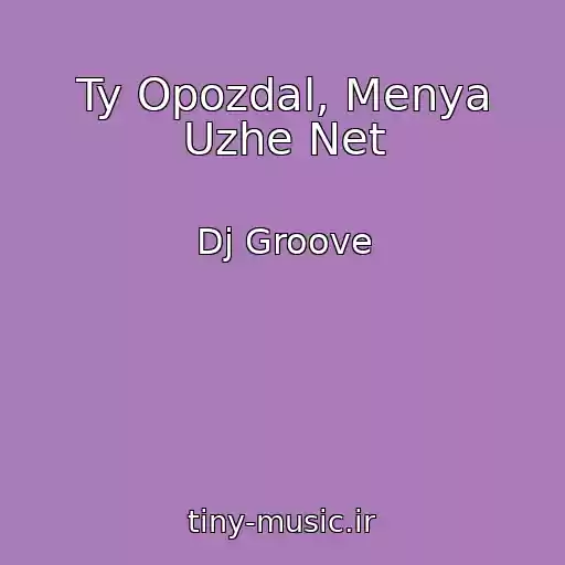 کاور آهنگ Ty Opozdal, Menya Uzhe Net از Dj Groove