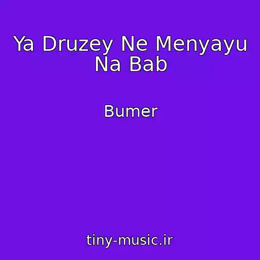 کاور آهنگ Ya Druzey Ne Menyayu Na Bab از Bumer