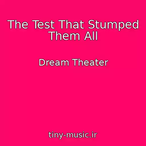 کاور آهنگ The Test That Stumped Them All از Dream Theater