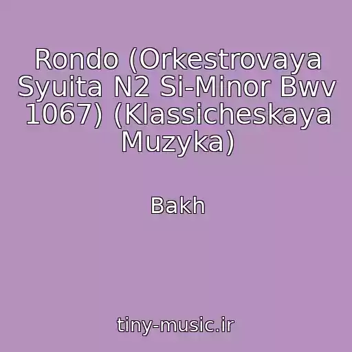 کاور آهنگ Rondo (Orkestrovaya Syuita N2 Si-Minor Bwv 1067) (Klassicheskaya Muzyka) از Bakh