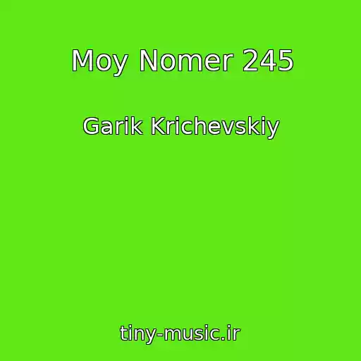 کاور آهنگ Moy Nomer 245 از Garik Krichevskiy