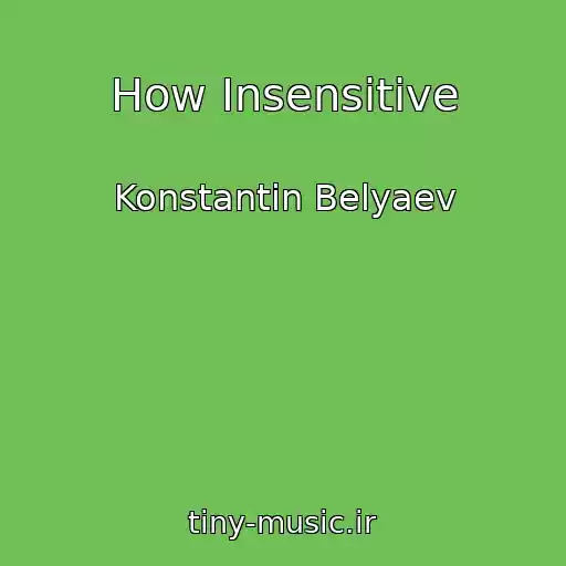 کاور آهنگ How Insensitive از Konstantin Belyaev