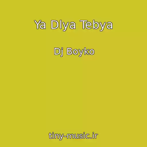 کاور آهنگ Ya Dlya Tebya از Dj Boyko