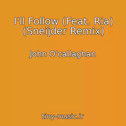 کاور آهنگ I'll Follow (Feat. Ria) (Sneijder Remix) از John O'callaghan