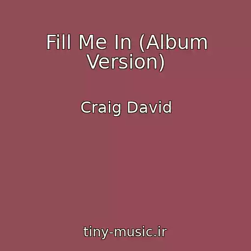 کاور آهنگ Fill Me In (Album Version) از Craig David