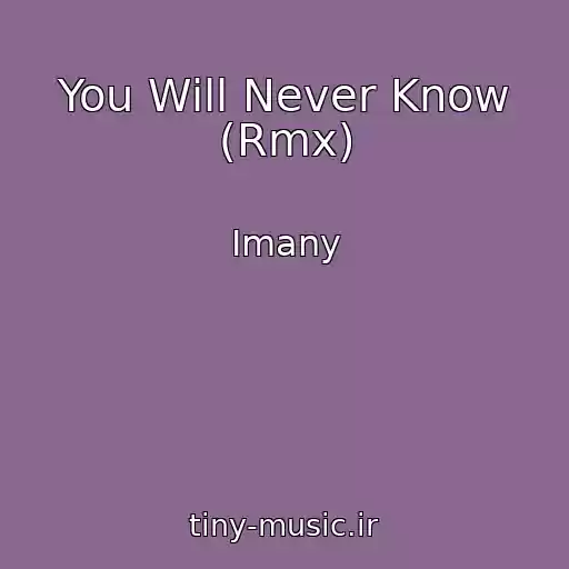 کاور آهنگ You Will Never Know (Rmx) از Imany