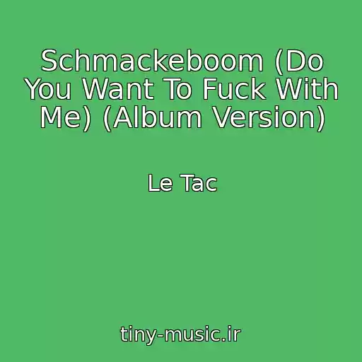 کاور آهنگ Schmackeboom (Do You Want To Fuck With Me) (Album Version) از Le Tac