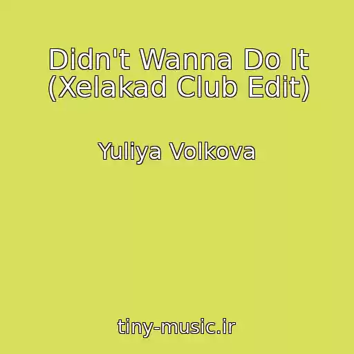 کاور آهنگ Didn't Wanna Do It (Xelakad Club Edit) از Yuliya Volkova