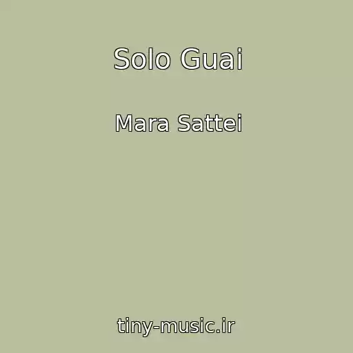 کاور آهنگ Solo Guai از Mara Sattei