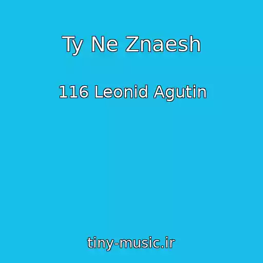 کاور آهنگ Ty Ne Znaesh از 116 Leonid Agutin