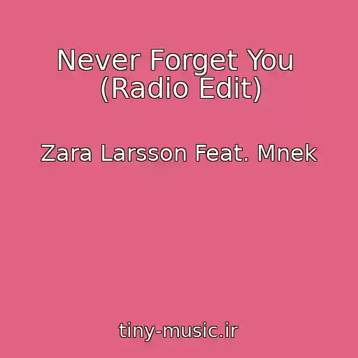 کاور آهنگ Never Forget You  (Radio Edit) از Zara Larsson Feat. Mnek