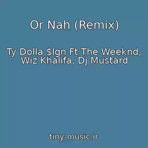 کاور آهنگ Or Nah (Remix) از Ty Dolla $Ign Ft The Weeknd, Wiz Khalifa, Dj Mustard