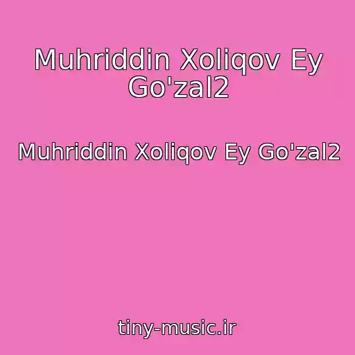 کاور آهنگ Muhriddin Xoliqov Ey Go'zal2 از Muhriddin Xoliqov Ey Go'zal2