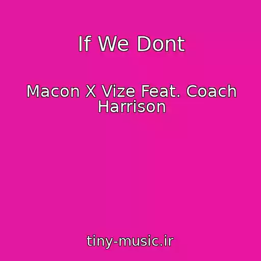 کاور آهنگ If We Dont از Macon X Vize Feat. Coach Harrison