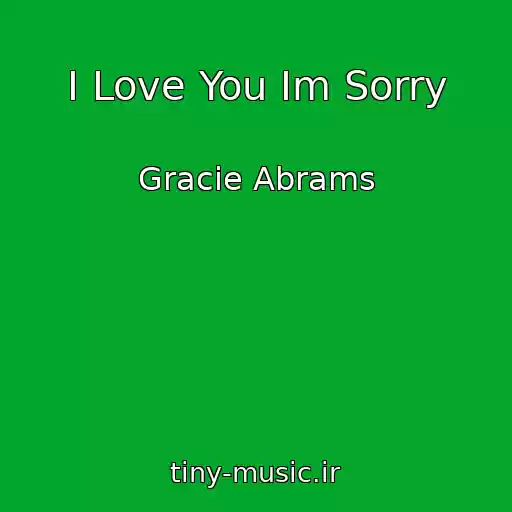 کاور آهنگ I Love You Im Sorry از Gracie Abrams