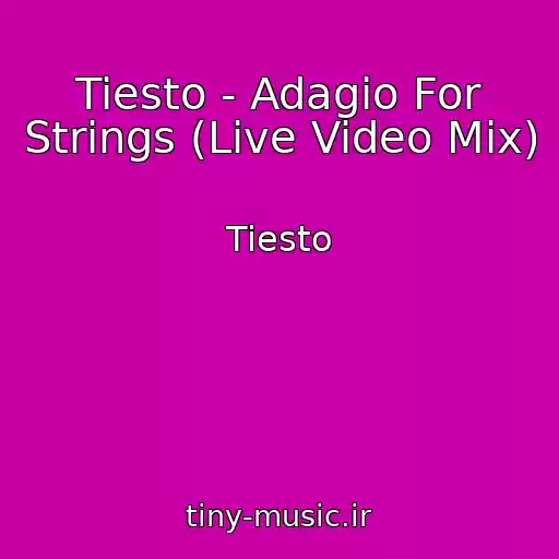 کاور آهنگ Tiesto - Adagio For Strings (Live Video Mix) از Tiesto