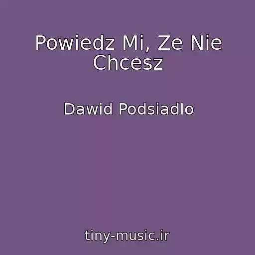 کاور آهنگ Powiedz Mi, Ze Nie Chcesz از Dawid Podsiadlo