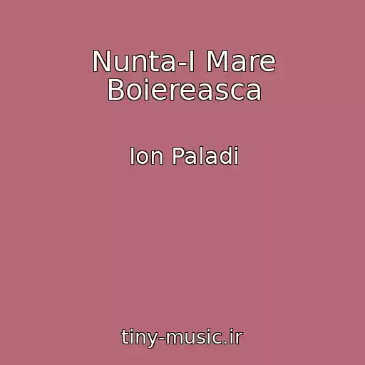 کاور آهنگ Nunta-I Mare Boiereasca از Ion Paladi