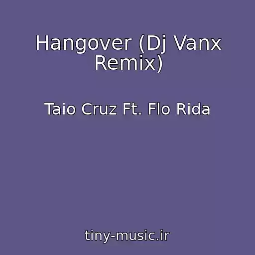 کاور آهنگ Hangover (Dj Vanx Remix) از Taio Cruz Ft. Flo Rida