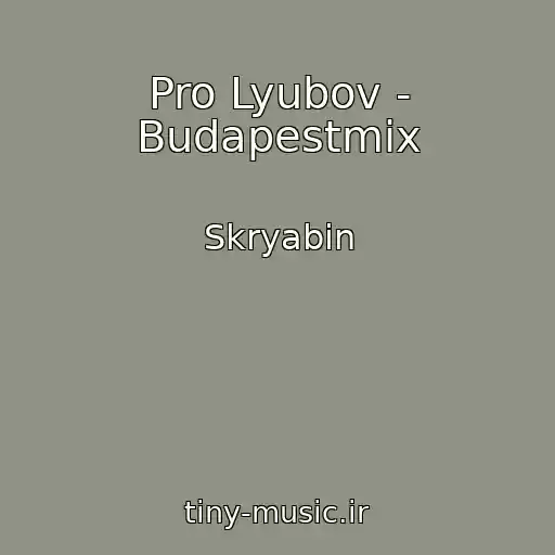 کاور آهنگ Pro Lyubov - Budapestmix از Skryabin