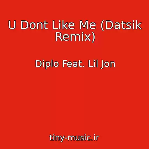 کاور آهنگ U Dont Like Me (Datsik Remix) از Diplo Feat. Lil Jon
