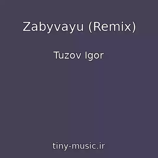 کاور آهنگ Zabyvayu (Remix) از Tuzov Igor