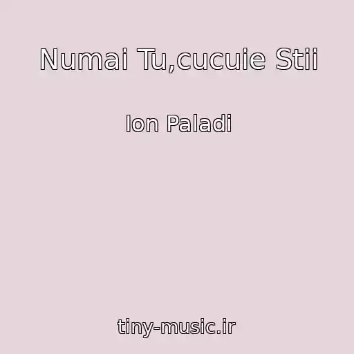 کاور آهنگ Numai Tu,cucuie Stii از Ion Paladi