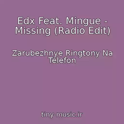 کاور آهنگ Edx Feat. Mingue - Missing (Radio Edit) از Zarubezhnye Ringtony Na Telefon