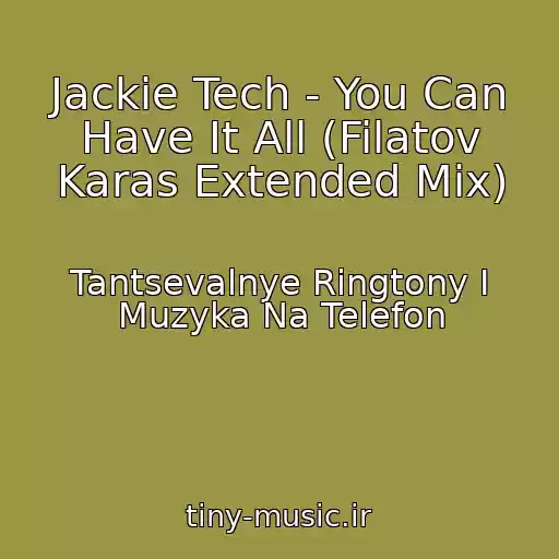 کاور آهنگ Jackie Tech - You Can Have It All (Filatov Karas Extended Mix) از Tantsevalnye Ringtony I Muzyka Na Telefon