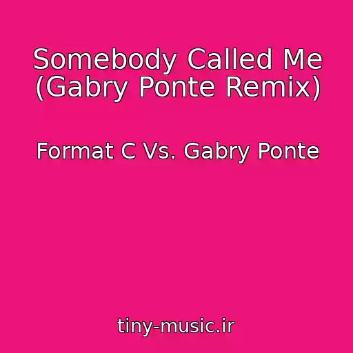 کاور آهنگ Somebody Called Me (Gabry Ponte Remix) از Format C Vs. Gabry Ponte
