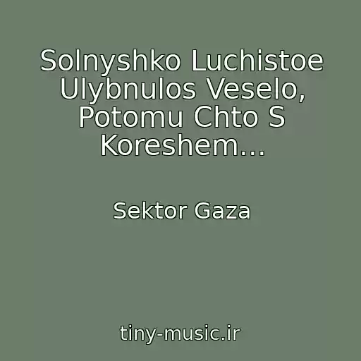 کاور آهنگ Solnyshko Luchistoe Ulybnulos Veselo, Potomu Chto S Koreshem... از Sektor Gaza