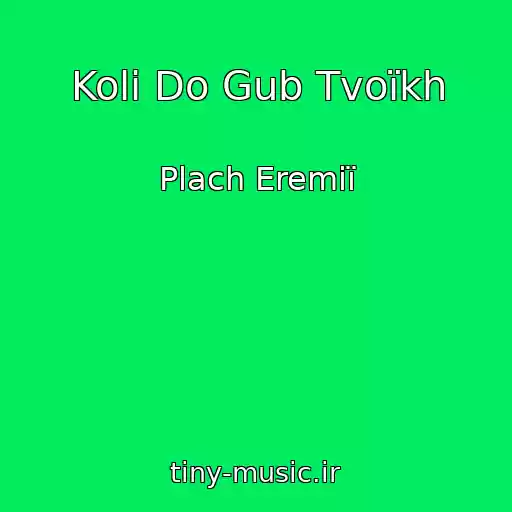 کاور آهنگ Koli Do Gub Tvoїkh از Plach Eremії