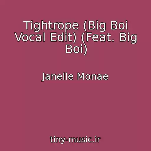 کاور آهنگ Tightrope (Big Boi Vocal Edit) (Feat. Big Boi) از Janelle Monae