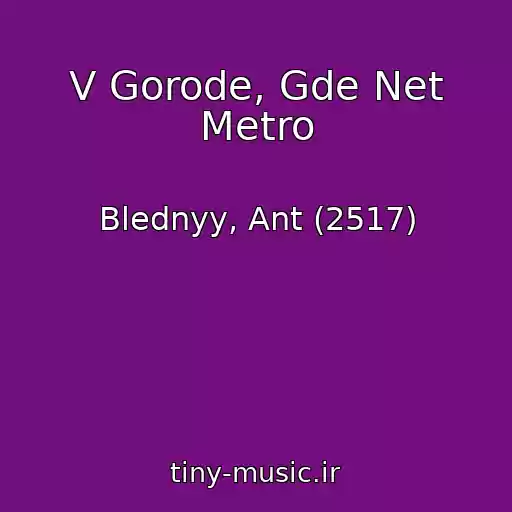 کاور آهنگ V Gorode, Gde Net Metro از Blednyy, Ant (2517)