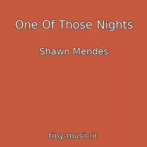 کاور آهنگ One Of Those Nights از Shawn Mendes