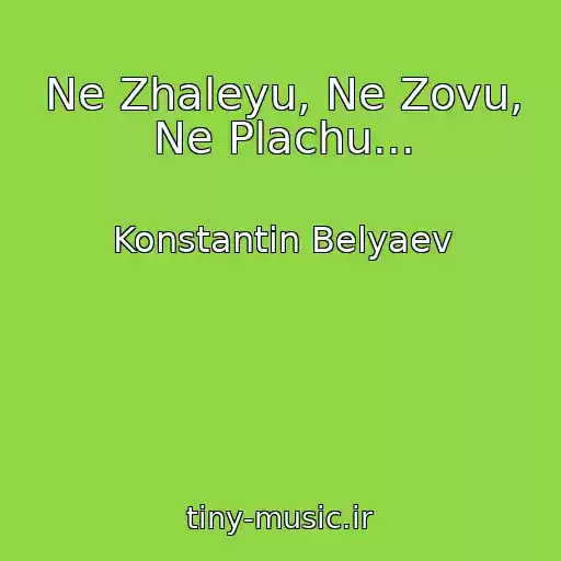 کاور آهنگ Ne Zhaleyu, Ne Zovu, Ne Plachu... از Konstantin Belyaev