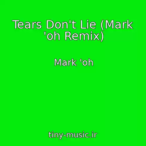 کاور آهنگ Tears Don't Lie (Mark 'oh Remix) از Mark 'oh