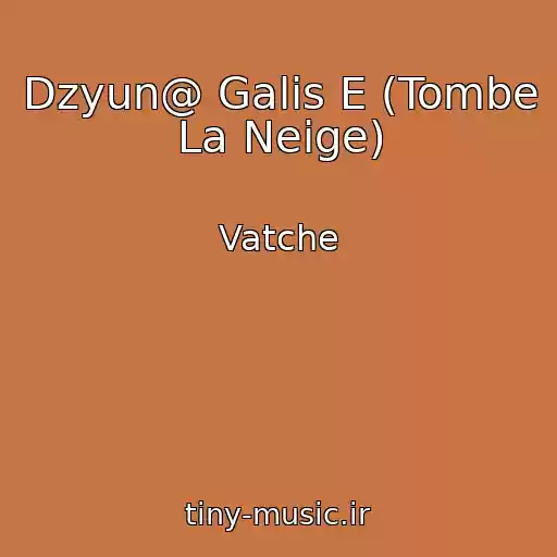کاور آهنگ Dzyun@ Galis E (Tombe La Neige) از Vatche