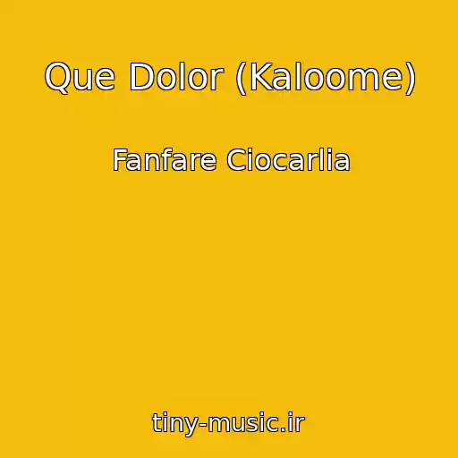 کاور آهنگ Que Dolor (Kaloome) از Fanfare Ciocarlia