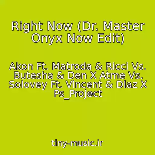 کاور آهنگ Right Now (Dr. Master Onyx Now Edit) از Akon Ft. Matroda & Ricci Vs. Butesha & Den X Atme Vs. Solovey Ft. Vincent & Diaz X Ps_Project