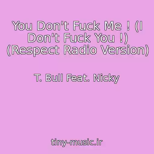 کاور آهنگ You Don't Fuck Me ! (I Don't Fuck You !) (Respect Radio Version) از T. Bull Feat. Nicky