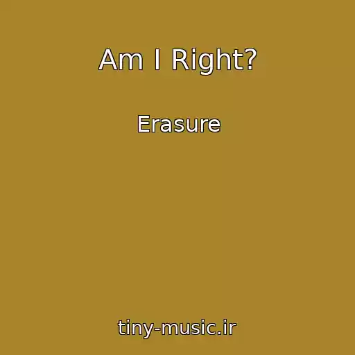 کاور آهنگ Am I Right? از Erasure