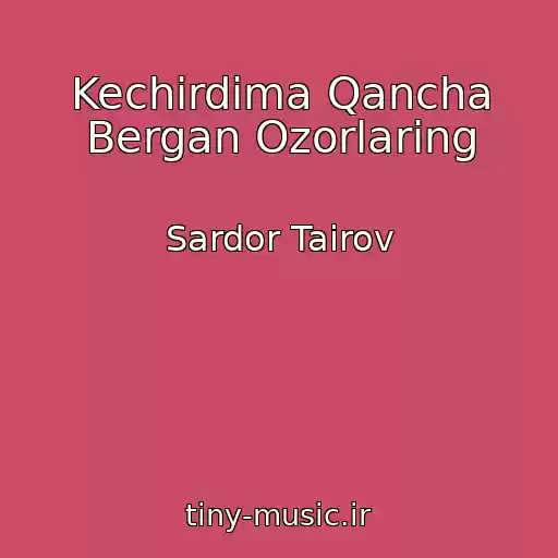 کاور آهنگ Kechirdima Qancha Bergan Ozorlaring از Sardor Tairov